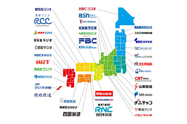 全国の民間放送に配信